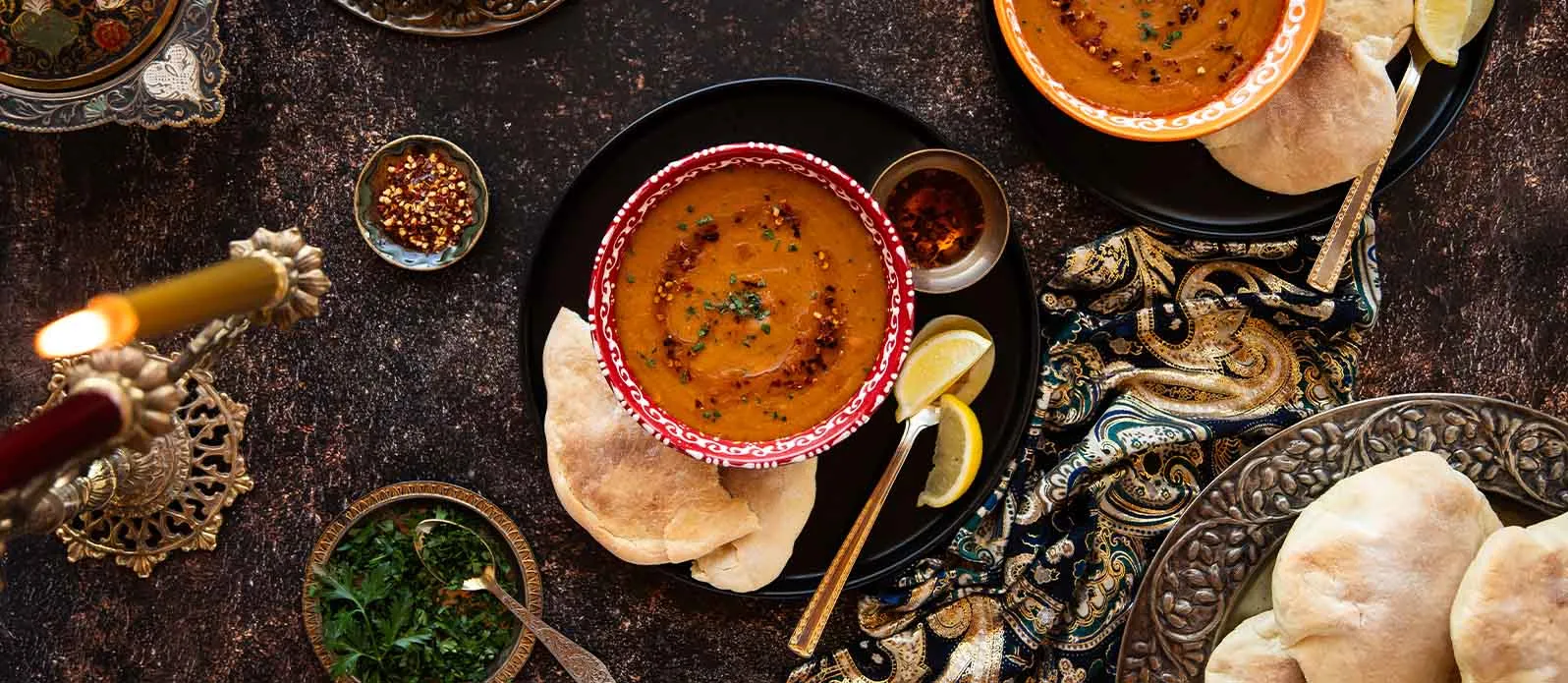 Sopa turca de lentilhas vermelha e cenoura