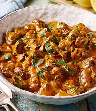 Cogumelos Stroganoff com molho de soja