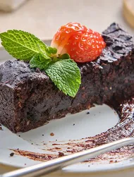 Brownie de feijão preto sem glúten