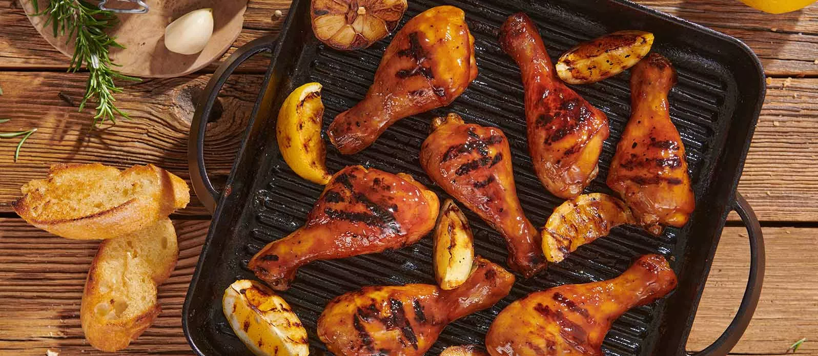 Frango marinado em whisky fumado