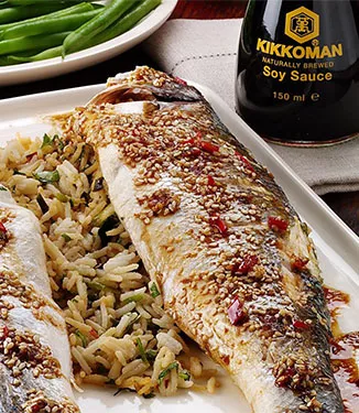 Robalo recheado aromático