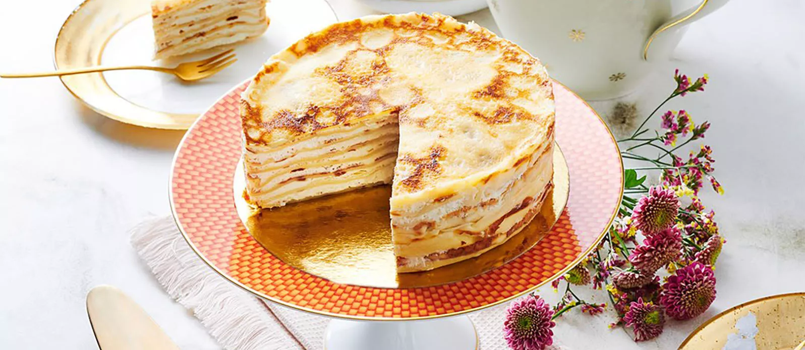 Bolo de crepes de Mochi