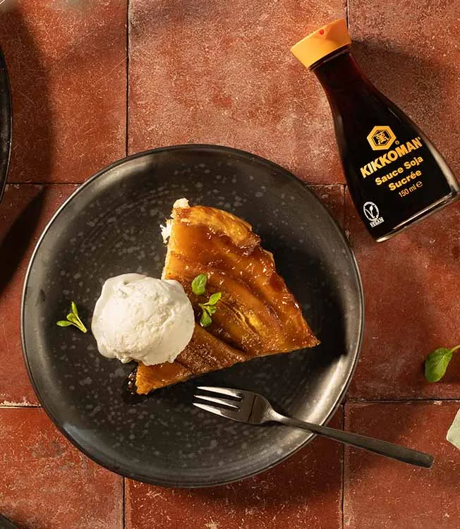 Tarte Tatin de banana com soja doce