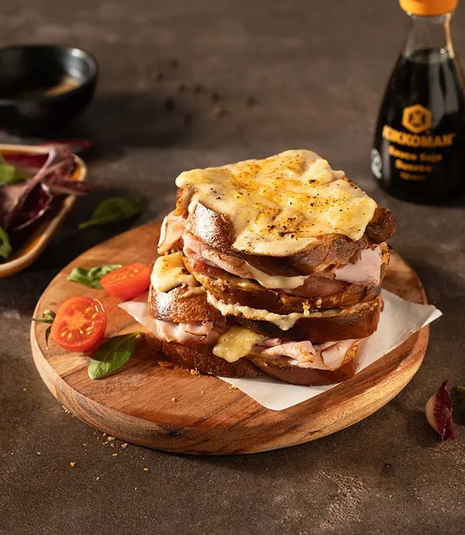 Croque-monsieur com soja doce