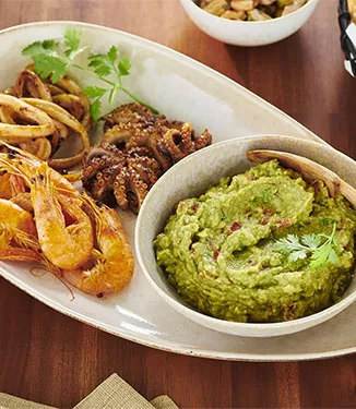 Edamole com molho de soja