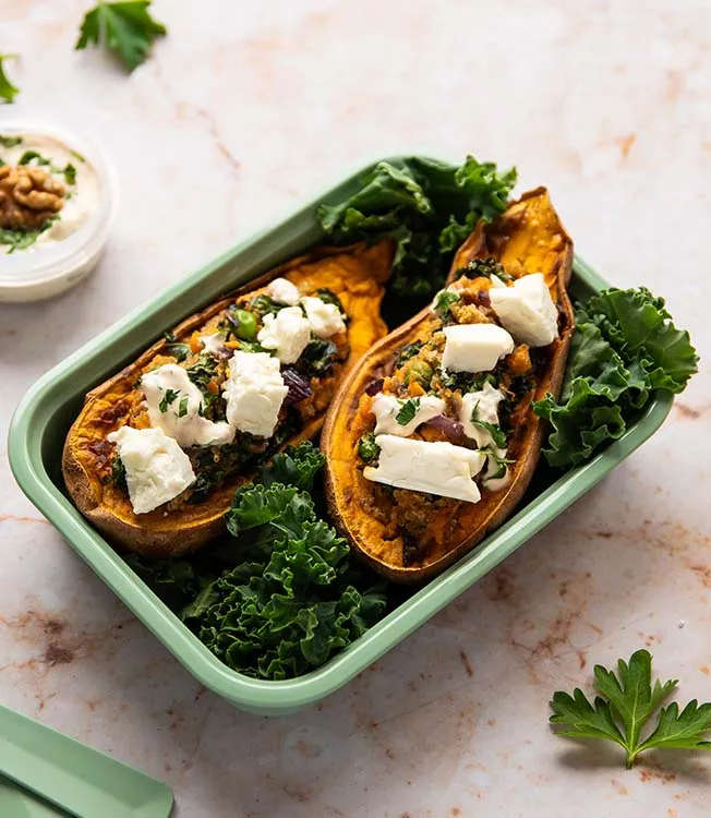 Batata-doce recheada com quinoa