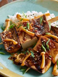 Espetadas de tofu e beringela