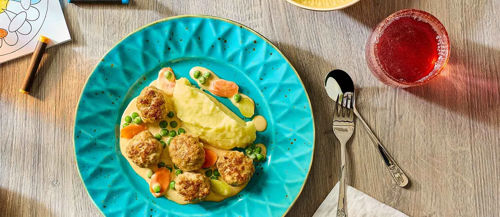 Almôndegas com puré