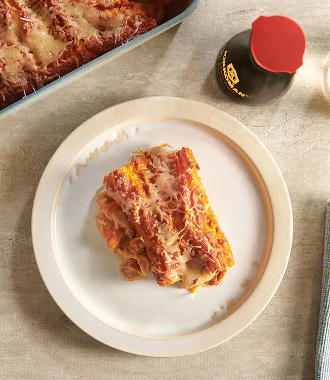 Cannelloni recheados com lula e borrego