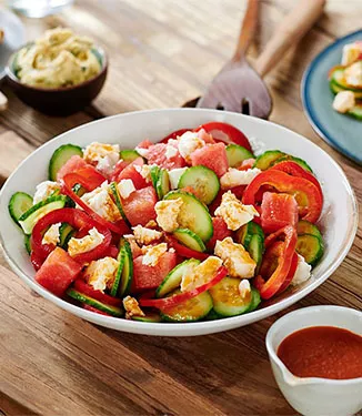 Salada de pepino e melão