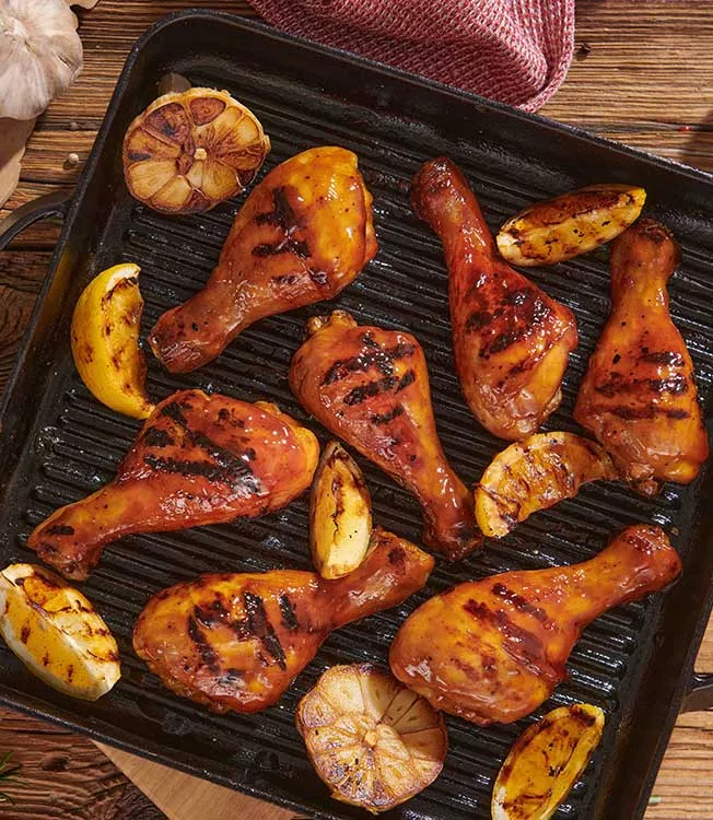 Frango marinado em whisky fumado