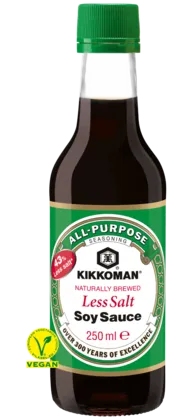 Kikkoman Molho de Soja Fermentado Naturalmente Com Teor Reduzido de Sal 43% Menos Sal que O Molho de Soja Kikkoman Original